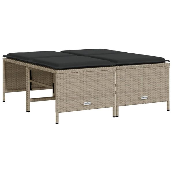 vidaXL 5-dielna z&aacute;hradn&aacute; s&uacute;prava pohoviek s vank&uacute;&scaron;mi svetlosiv&aacute;