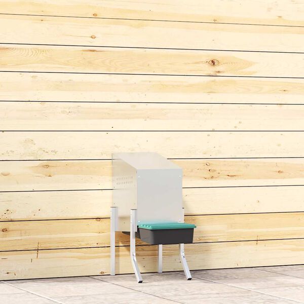 vidaXL Hniezdo pre kurčat&aacute; s 1 priehradkou a nohami, pozinkovan&aacute; oceľ