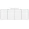 vidaXL Oblúkové gabionové koše 6 ks 400x30x140/160 cm pozink. železo