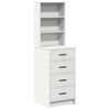 vidaXL Highboard so z&aacute;suvkou Biela 40 x 41 x 135 cm Kompozitn&eacute; drevo