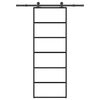 vidaXL Posuvn&eacute; dvere s kovan&iacute;m 76x205 cm ESG sklo a hlin&iacute;k