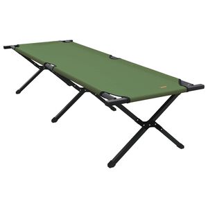 vidaXL Skladacia kempingov&aacute; posteľ Zelen&aacute; 193 x 69 x 45 cm