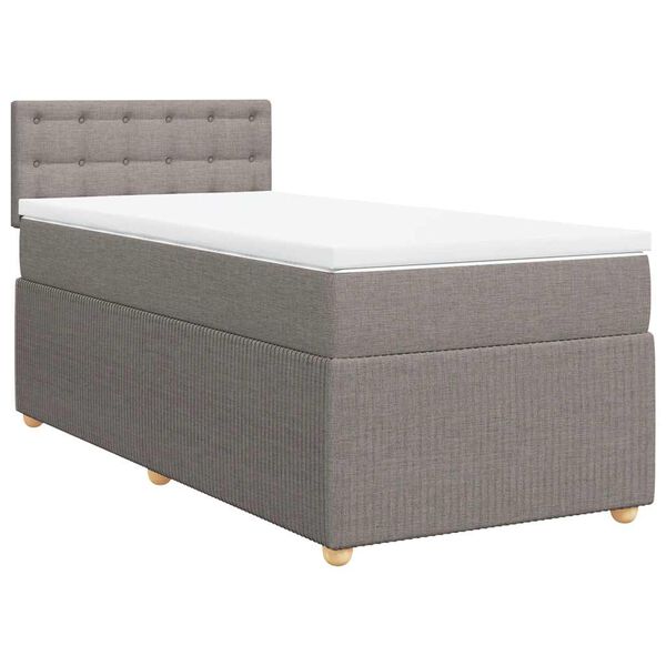 vidaXL Boxspring posteľ s matracom sivohned&yacute; 100x200 cm l&aacute;tka