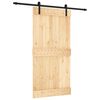 vidaXL Posuvn&eacute; dvere Pr&iacute;rodn&aacute; a čierna 100 x 210 cm