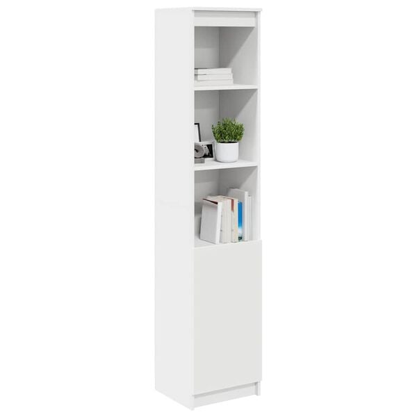 vidaXL Highboard White 37,5x35x180 cm Kon&scaron;trukt&eacute;rske drevo