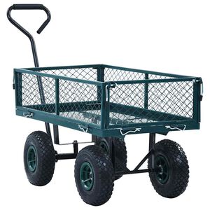 vidaXL Z&aacute;hradn&yacute; ručn&yacute; voz&iacute;k zelen&yacute; 250 kg
