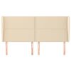 vidaXL Čelo postele so z&aacute;hybmi kr&eacute;mov&eacute; 163x23x118/128 cm l&aacute;tka