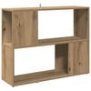 vidaXL skrinka na knihy/priehradka Artisan Dub 80x24x63 cm