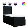 vidaXL Posteľn&yacute; r&aacute;m boxspring s matracom čierny 90x190 cm l&aacute;tka