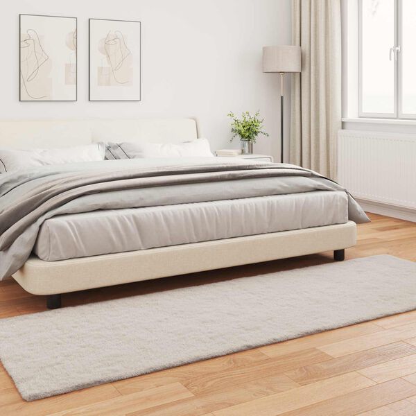 vidaXL Koberec z umelej králikovej kožušiny Olite Béžová 80 x 250 cm