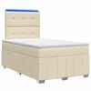 vidaXL LED boxspring posteľ s matracom Kr&eacute;mov&aacute; 120 x 200 cm L&aacute;tka