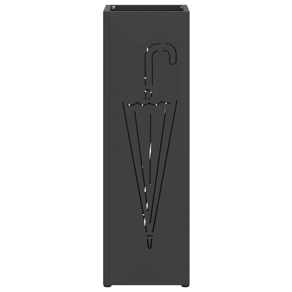vidaXL Stojan na slnečník Čierna 15.5 x 15.5 x 49 cm Kov