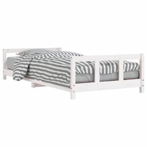 vidaXL R&aacute;m detskej postele biely 90x200 cm mas&iacute;vna borovica