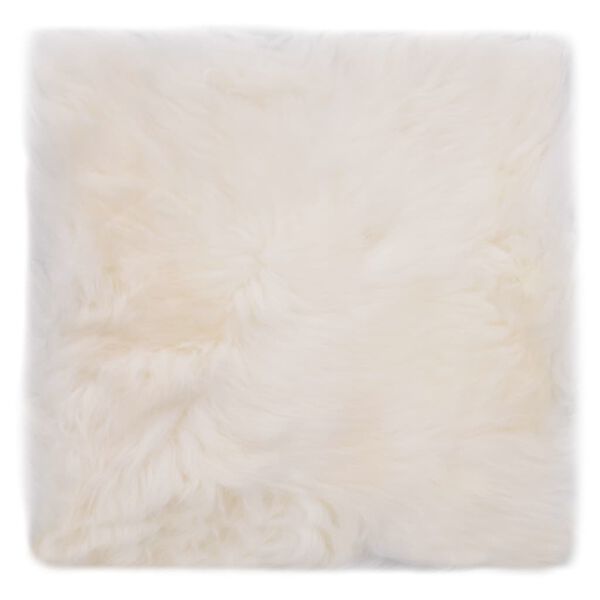 vidaXL Podsed&aacute;ky na stoličky 2 ks biele 40 x 40 cm prav&aacute; ovčia kožu&scaron;ina