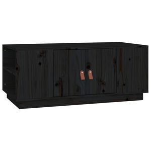vidaXL Konferenčn&yacute; stol&iacute;k čierny 100x50x41 cm borovicov&eacute; drevo