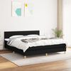 vidaXL Posteľn&yacute; r&aacute;m boxspring s matracom čierny 180x200 cm l&aacute;tka
