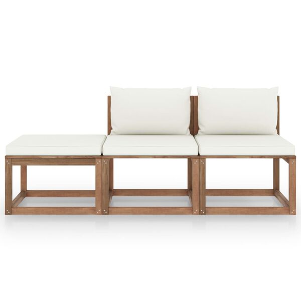 vidaXL 3-dielna paletov&aacute; s&uacute;prava s podložkami, impregnovan&aacute; borovica