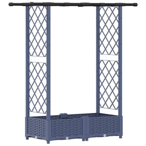 vidaXL Vyv&yacute;&scaron;en&yacute; z&aacute;hon s mriežkou a strechou Siv&aacute; 122,5 x 40 x 121 cm