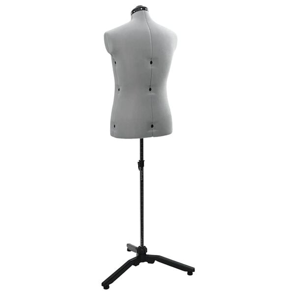 vidaXL Nastaviteľný formulár šiat pre ženy Sivá 37.5-45.5 palca látka