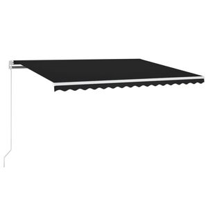 vidaXL Ručn&aacute; zaťahovacia mark&iacute;za 400x350 cm antracitov&aacute;