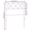 vidaXL Kovové čelo postele biele 90 cm