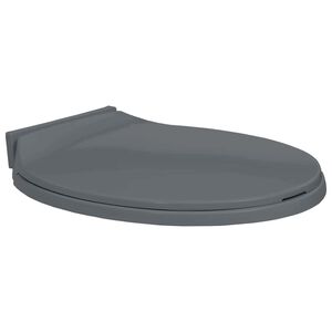 vidaXL WC sedadlo, pomal&eacute; skl&aacute;panie, siv&eacute;, ov&aacute;lne
