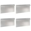 vidaXL Slim&aacute;kov&aacute; ohrada 4 pcs 50 x 3,5 x 25 cm Nerezov&aacute; oceľ