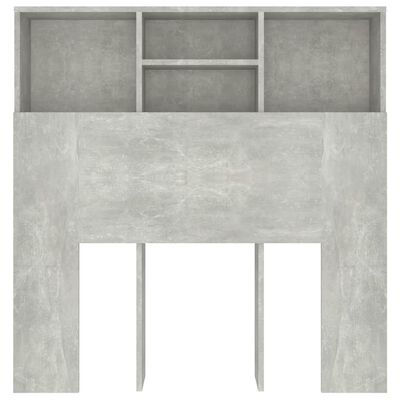 vidaXL Čelo postele so skrinkou betónovo sivé 100x19x103,5 cm
