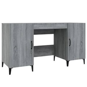 vidaXL St&ocirc;l siv&yacute; dub sonoma 140x50x75 cm spracovan&eacute; drevo