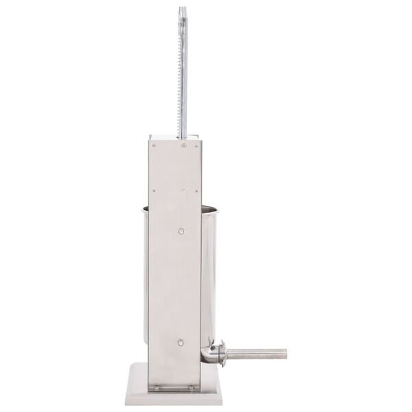 vidaXL Ručn&aacute; plnička na klob&aacute;sy strieborn&aacute; nehrdzavej&uacute;ca oceľ 15 l