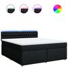vidaXL Posteľn&yacute; r&aacute;m boxspring s matracom čierny 180x200 cm l&aacute;tka