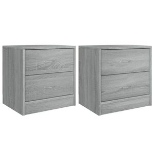 vidaXL Nočn&eacute; stol&iacute;ky 2 ks siv&eacute; sonoma 40x30x40 cm kompozitn&eacute; drevo