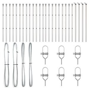 vidaXL Stĺp na plot. 26 pcs Sivá 3,2 x 3,2 x 100 cm