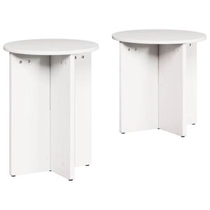 vidaXL Konferenčn&yacute; stol&iacute;k 2 ks Biela 41.5 x 41.5 x 46 cm