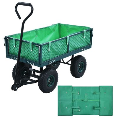 vidaXL Vložka do záhradného vozíka, zelená, látka