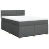 vidaXL Boxspring posteľ s matracom tmavosivá 160x200 cm látka