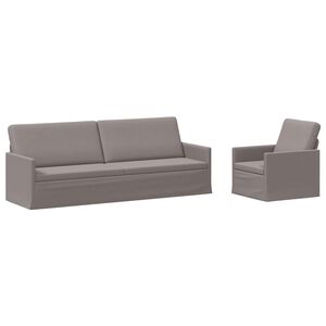 vidaXL Sada pohoviek 2 pcs Sivohned&aacute; L&aacute;tka