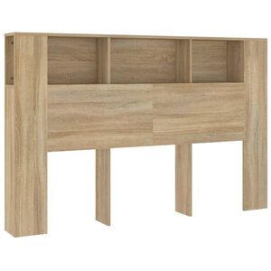 vidaXL Čelo postele so skrinkou dub sonoma 160x18,5x104,5 cm