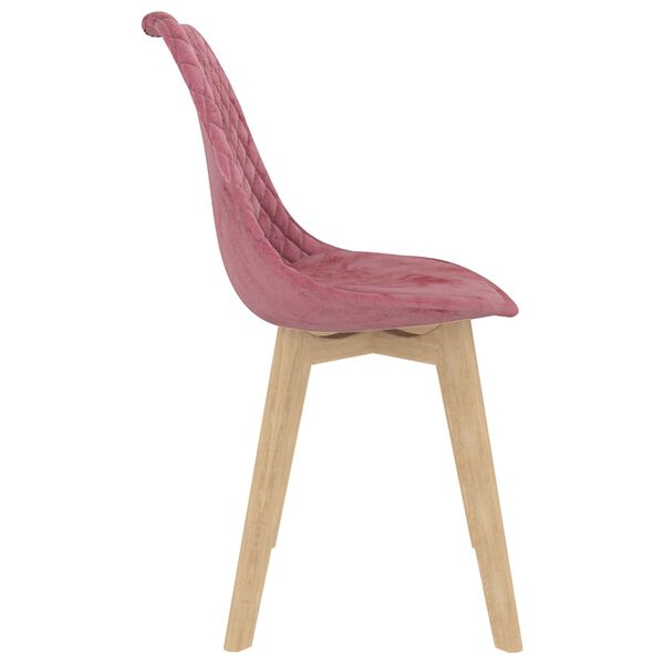 vidaXL Jed&aacute;lensk&eacute; stoličky 2 ks ružov&eacute; zamatov&eacute;
