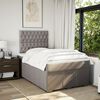vidaXL Boxspring posteľ s matracom sivohned&aacute; 120x190 cm l&aacute;tka