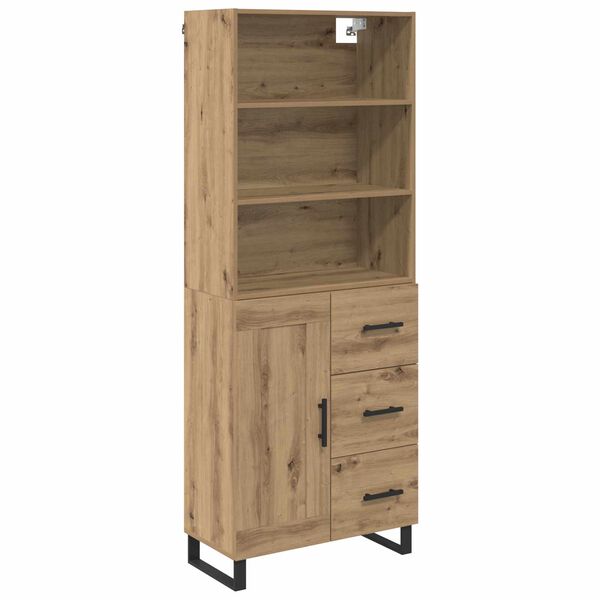 vidaXL Highboard Remeseln&yacute; dub 69,5 x 34 x 180 cm Kompozitn&eacute; drevo