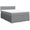 vidaXL Boxspring posteľ s matracom bledosiv&aacute; 140x200 cm l&aacute;tka