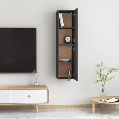 vidaXL TV skrinky 2 ks, sivé 30,5x30x60 cm, kompozitné drevo