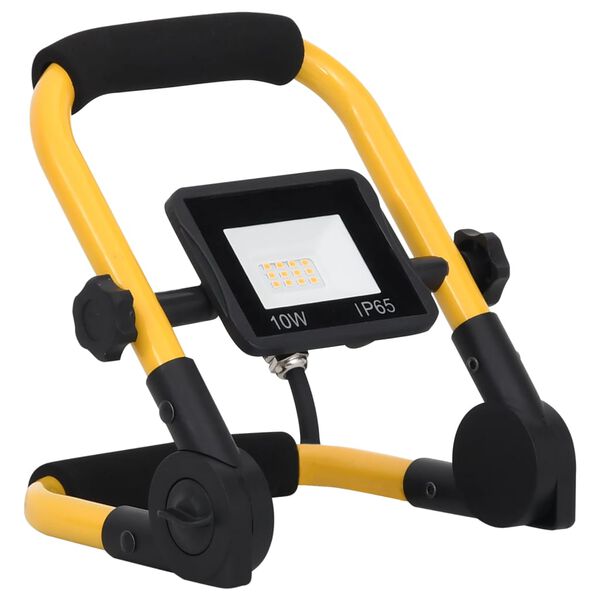 vidaXL LED reflektor s rukoväťou 10 W studené biele svetlo