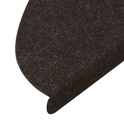 vidaXL Schodiskové rohože samolepiace 10 ks čierne 56x17x3 cm