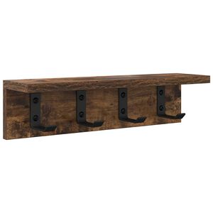 vidaXL Ve&scaron;iak na stenu N&aacute;stenn&aacute; mont&aacute;ž Dymov&aacute; dub 40 x 10,5 x 10,5 cm
