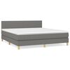 vidaXL Boxspring posteľ s matracom tmavosiv&aacute; 160x200 cm l&aacute;tka