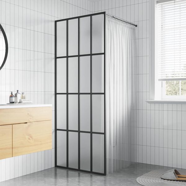 vidaXL Sprchová zástena walk-in, matné tvrdené sklo 90x195 cm