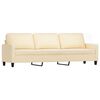 vidaXL 3-dielna sedacia súprava s vankúšmi krémová látka