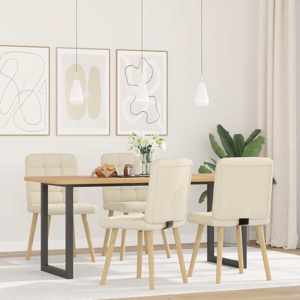 vidaXL Jed&aacute;lensk&eacute; stoličky 4 ks ľan